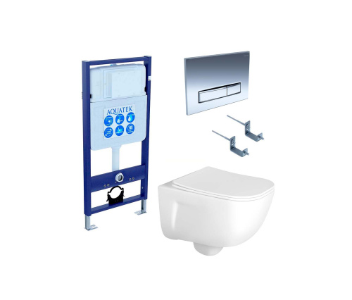 Сет унитаз + инсталляция Aquatek SET AQUATEK ДИВА 4в1